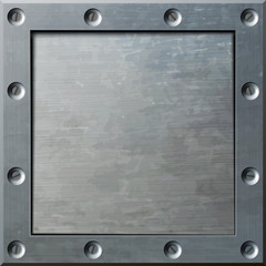 Square metal background.