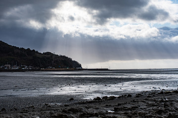 Cold evening by the shore