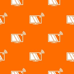 Poster - Tv pattern vector orange for any web design best