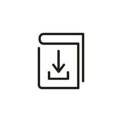 Poster - Book download line icon