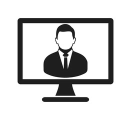 Fototapete - Online Service Icon. Flat style vector EPS.