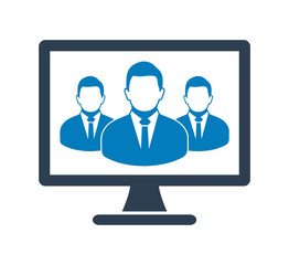 Fototapete - Online Business group icon. Flat style vector EPS.