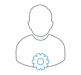 Fototapete - Account Settings line Icon. Vector EPS.