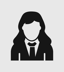 Fototapete - Corporate woman Icon. Flat style vector EPS.