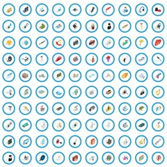 Poster - 100 job icons set in isometric 3d style for any design vector illustration