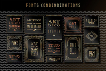 Wall Mural - luxury vintage artdeco frame design. vector illustration