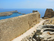 Ruins of the castle in Lindos. Rhodes