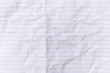 © lllonajalll - Top view empty lined paper with wrinkled background and texture.