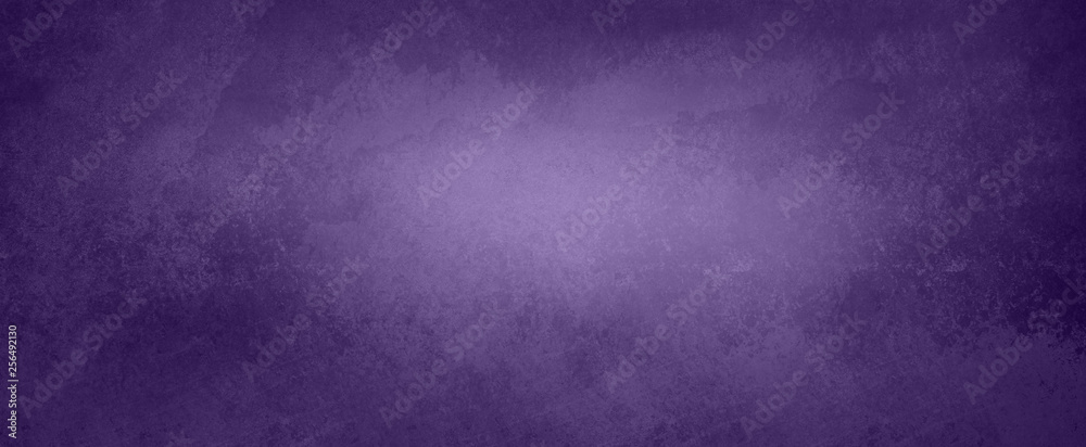Dark purple background with old distressed peeling paint grunge on vintage metal or stone texture - obrazy, fototapety, plakaty 