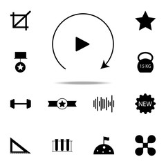 Poster - repeat track icon. web icons universal set for web and mobile