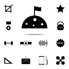 Aufkleber - moon and flag icon. web icons universal set for web and mobile
