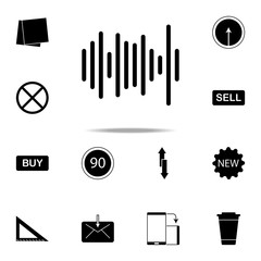 Aufkleber - sound wave icon. web icons universal set for web and mobile