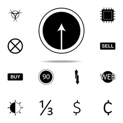 Poster - arrow pointing up in a circle icon. web icons universal set for web and mobile
