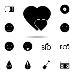 Aufkleber - hearts icon. web icons universal set for web and mobile