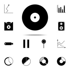Aufkleber - musical plate icon. web icons universal set for web and mobile