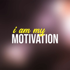 Wall Mural - i am my motivation. Motivation quote with modern background vector