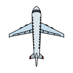 Wall Mural - airplane flying isolated icon