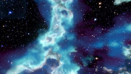 Wall Mural - Traveling through a space nebula.