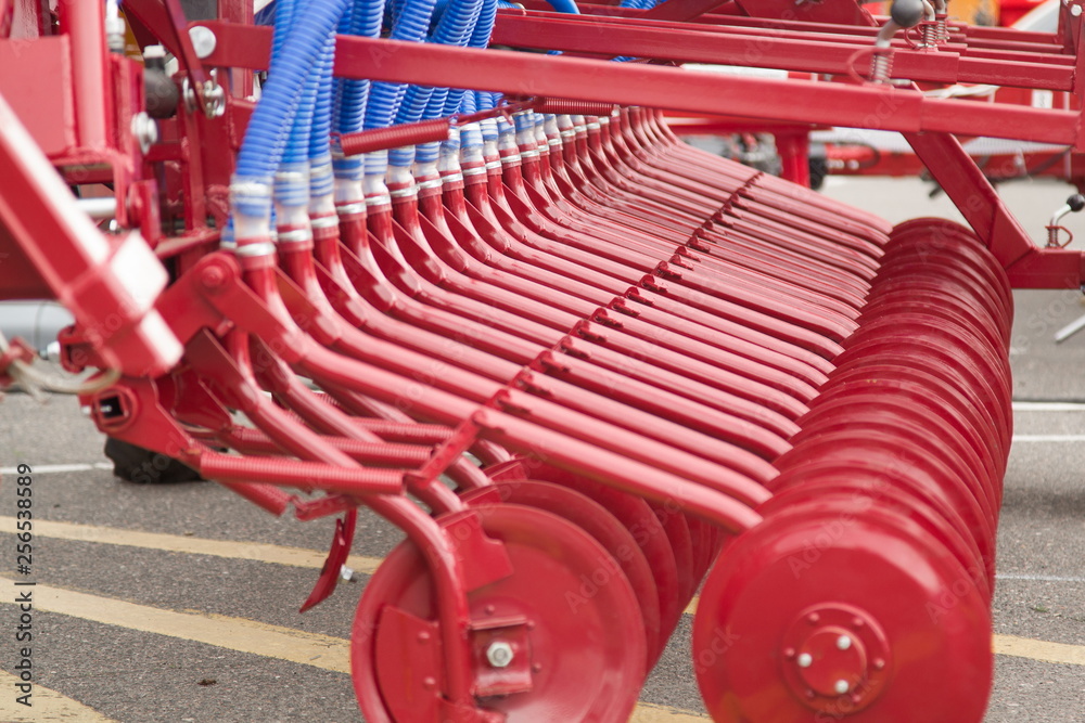 Details of agricultural machinery, different machine components and ...