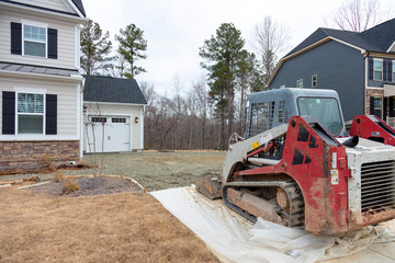 New driveway repair and construction for a new house