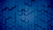 Blaues 3d Rendering von Hintergrund Wand mit hexagonal design und waben struktur als template für webdesign