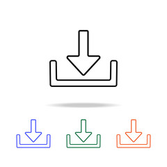 Poster - download symbol icon. Elements of simple web icon in multi color. Premium quality graphic design icon. Simple icon for websites, web design, mobile app, info graphics
