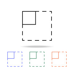 Poster - area selection mark icon. Elements of simple web icon in multi color. Premium quality graphic design icon. Simple icon for websites, web design, mobile app, info graphics
