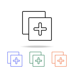Poster - add-on sign icon. Elements of simple web icon in multi color. Premium quality graphic design icon. Simple icon for websites, web design, mobile app, info graphics