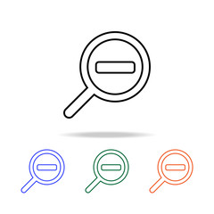 Poster - magnifying glass icon. Elements of simple web icon in multi color. Premium quality graphic design icon. Simple icon for websites, web design, mobile app, info graphics