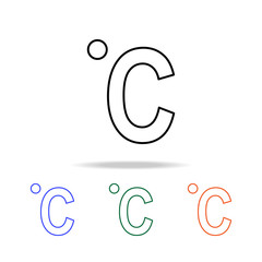 Poster - Celsius icon. Elements of simple web icon in multi color. Premium quality graphic design icon. Simple icon for websites, web design, mobile app, info graphics