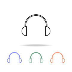 Poster - headphones icon. Elements of simple web icon in multi color. Premium quality graphic design icon. Simple icon for websites, web design, mobile app, info graphics