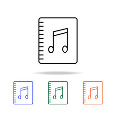 Poster - note-book icon. Elements of simple web icon in multi color. Premium quality graphic design icon. Simple icon for websites, web design, mobile app, info graphics