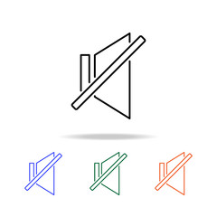 Poster - sign off sound icon. Elements of simple web icon in multi color. Premium quality graphic design icon. Simple icon for websites, web design, mobile app, info graphics