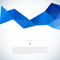 Wall Mural - blue triangle background banner brochure template