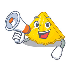 Sticker - With megaphone pineapple slice with in character shape