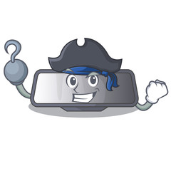 Wall Mural - Pirate rear view mirror isolated with mascot