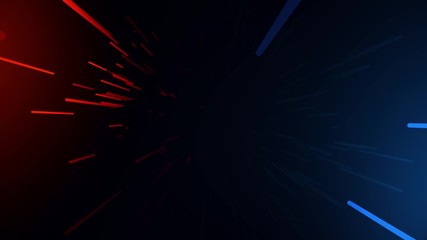 Poster - Abstract background with fast flying light streaks. Neon lines animation