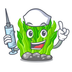 Poster - Nurse green seaweed isolated with the character