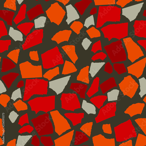 Decorative paper cut seamless pattern