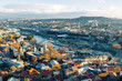 © pavelvozmischev - Panoramas of Sighnaghi and Tbilisi at a glance. Beautiful city at dawn.