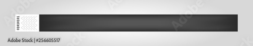 Fotografía Vector illustration of black cheap empty bracelet or wristband
