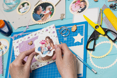 Fotografía process of creating a childrens album