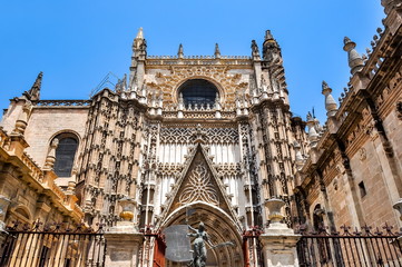 Wall Mural - Seville Cathedral facade, Spain