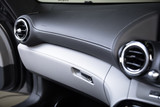 Fototapeta Perspektywa 3d - Two tone leather trim in luxurious car interior