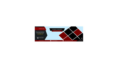 Wall Mural - Social Media Banner Layouts  FB cover for Facebook. Set elements could be used for profile background, timeline wallpaper, fb page header or as banner template.