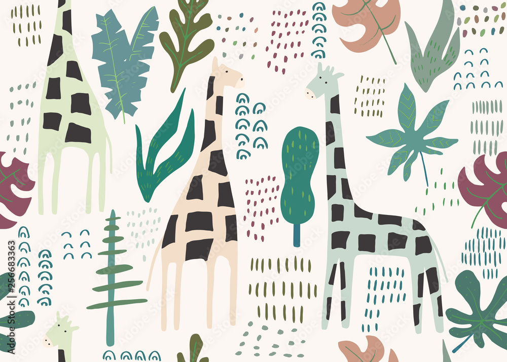 Papel de parede Jungle seamless pattern