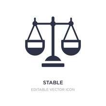 Stable Icon On White Background. Simple Element Illustration From General Concept.