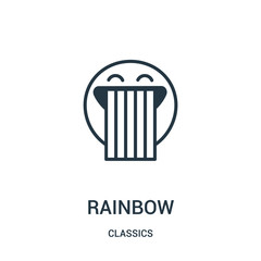 Wall Mural - rainbow icon vector from classics collection. Thin line rainbow outline icon vector illustration. Linear symbol.