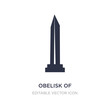 obelisk of buenos aires icon on white background. Simple element illustration from Monuments concept.