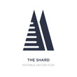 the shard icon on white background. Simple element illustration from Monuments concept.